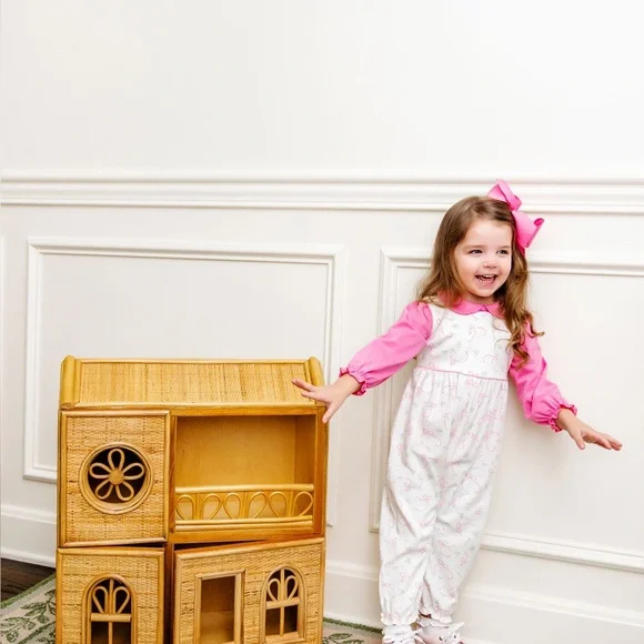 Pristine TBBC Hampton’s Hot Pink Maude's onesie Peter Pan collar 6-12 Months - Picture 4 of 9